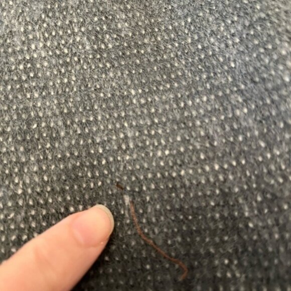 MOMENT BY MOMENT Shawl Wrap Oversize Cozy Scarf Charcoal Grey Long Fringe - Picture 10 of 10